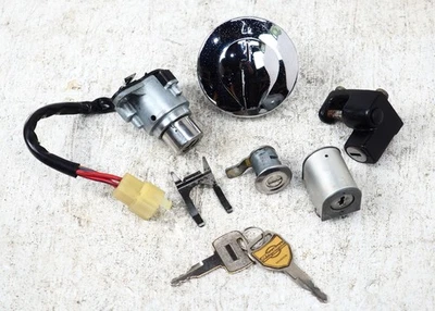 HONDA 95-99 Shadow 1100 Ace VT1100 Ignition Tank Cap Helmet Holder Key Lock Set - Image 1 of 4