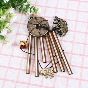 1PC Metal Multi-tube Rust-proof Elephant Shape Wind Chime Metal Manual Music - Picture 1 of 11