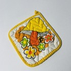 Vintage Merry Mushroom Style Quilted Potholder 1970’s