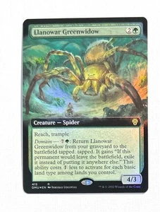 Llanowar Greenwidow ~ Magic The Gathering MTG Dominaria ~ Extended Art Foil 415 - Picture 1 of 2