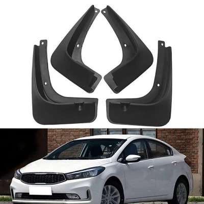 Mud Flaps Splash Guards Mudflap Mudguards For Kia Forte Cerato Sedan 17 18 Black - Image 1 of 4