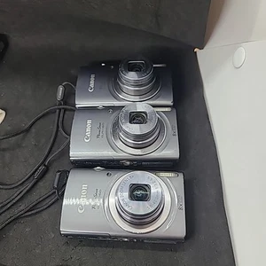 Lot Of 3 Canon PowerShot ELPH 160 20.0MP Digital Camera - SCRATCH ON LENS - Picture 1 of 7