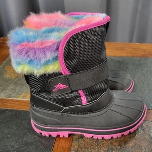 High Sierra Faux Fur Girls size 11 Tie Dye Snow Boots - Picture 1 of 9