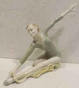 Hermosa Vieja Bailarina De Porcelana, Bailarina De Ens 12480 - 22cm x 23cm x 6cm - Imagen 1 de 8