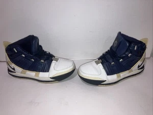 MENS NIKE ZOOM Lebron III 3 WHITE MIDNIGHT 2005 EDITION 312147 141 Size 8 - Picture 1 of 8