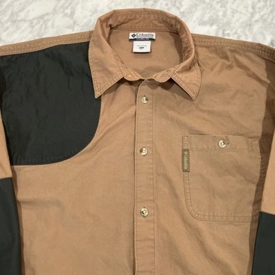 Columbia Briarshun Shooting Shirt Mens Size 2XL Brown Green Hunting Cotton - Image 1 of 4