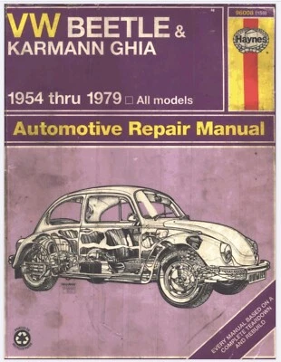 Manuale Manutenzione Maggiolino 6v Maggiolone 12v Dal 1954 al 1979 Karman Ghia - Immagine 1 di 4