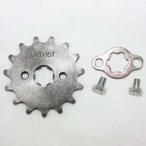 Piñón delantero cadena 15T dientes 17 mm 420 engranaje pit trail quad moto todo terreno buggy - Imagen 1 de 2