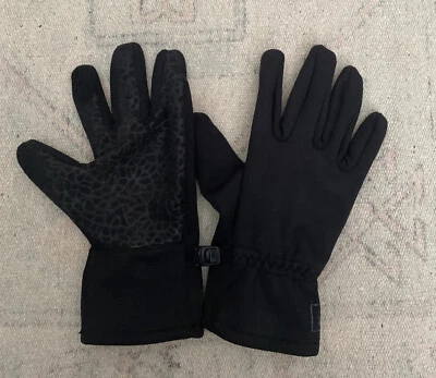REI Kids Sz XL (18) Black Fleece Grip Palm Gloves Touchscreen Compatible Unisex - Image 1 of 4