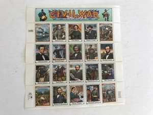 Hoja 20 Sc# 2975 Guerra Civil entre los Estados 1861-65 Estampillas Bisagras 1995 En muy buen estado Ex - Imagen 1 de 2