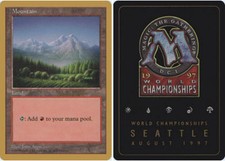 Mountain - 5th Edition Green - Janosch Kuhn - 1997 ~ Near Mint World Championshi