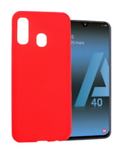 Funda para Samsung Galaxy A40 (4G) Carcasa Gel TPU Silicona PTG + Protector Rojo