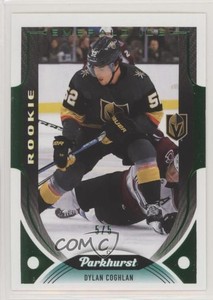 2020 Parkhurst Rookies Emerald Ice Achievement /5 Dylan Coghlan #301 Rookie RC