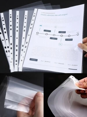 BUSTE TRASPARENTI PER RACCOGLITORE ANELLI PORTADOCUMENTI FOGLI A4 22 cm x 30 cm - Immagine 1 di 4