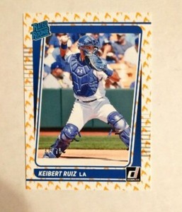 Keibert Ruiz 2021 Donruss RC #52 ON FIRE #'d 37/75 Rookie Nationals Dodgers P31