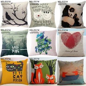 Cushion Cover Home Decor Throw Cotton Linen Chair Waist Pillow Case - Picture 1 of 55