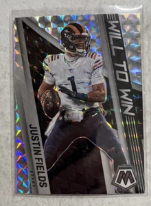 2022 Justin Fields Silver Prizm Will to Win - Imagen 1 de 2