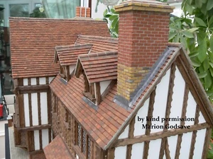 50 Stacey's 1:12th REAL BRICK Miniature Roof Tiles for Dolls houses and Models - Picture 1 of 14