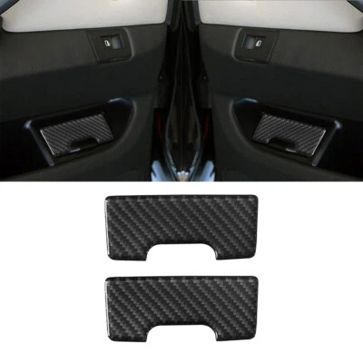 Cubierta de cenicero interior de fibra de carbono para BMW X5 E53 2000-2006 2 piezas Foto 1 de 4