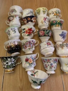 Royal Albert English Bone China TWENTY ONE CUPS  No Saucers! Perfect! - Picture 1 of 12