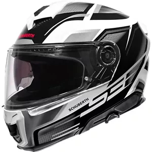 Motorcycle Helmet 55 (S) - Schuberth S3 Storm Full Face Helmet - Black-White-Silver - Picture 1 of 6