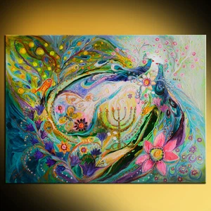 Anhelo de Chagall: impresión artística judía contemporánea de Elena Kotliarker - Imagen 1 de 4