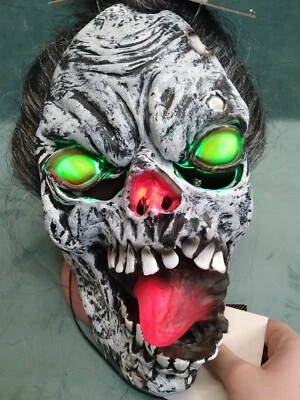 NWT Light Up Zombie Skull Unisex Mask. One Size Fits All  - Image 1 of 4