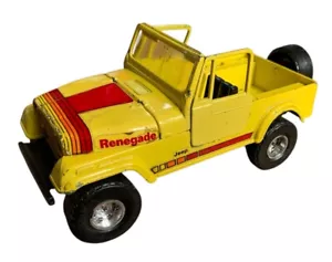 Preowned Vintage ERTL Diecast Jeep Renegade Topless Yellow Collectible - Picture 1 of 12