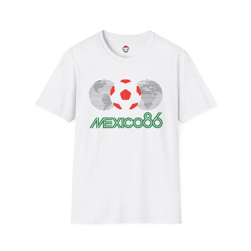 Soccer Football World Cup 1986 Mexico Tshirt Unisex Softstyle T-Shirt - Image 1 of 1