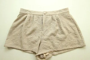 Free People Womens Casual Lined Shorts Beige Size 12 Polyester Blend - Picture 1 of 4