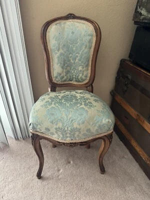 ¿Antigua silla victoriana americana de palo de rosa macizo? Dormitorio rococó TODO ORIGINAL 33” Foto 1 de 4