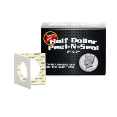 100 BCW Self Adhesive Coin Holder 2x2 Barber ...