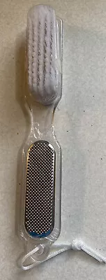 Pedicure Paddle 4 in 1 All In One Foot Rasp File Pumice Stone Brush Scrub  Clear - Image 1 of 4