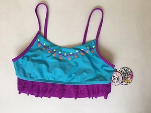 NEW SO Girls Swimsuit Bikini Top UPF 50 Size XXL 16 - Picture 1 of 4