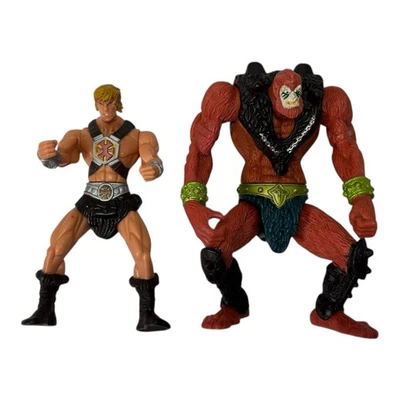 Lote De 2 Figuras De Acción De Colección 2003 McDonald’s MOTU He-Man Beast Man Happy Meal Foto 1 de 4
