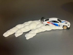 No Car- Drift Smoke Dynamic Display Sculpture For Hot Wheels Pullback Speeders - Picture 1 of 12