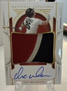 2024 National Treasures Ivan Melendez /49 Gold Patch Auto On Card 3 Color SP - Picture 1 of 3
