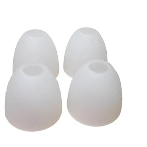 4-Pack Clear Glass Lamp Shades | 5" Dia × 4.75" H | 2-1/8" Fitter – Replacement - Picture 1 of 12