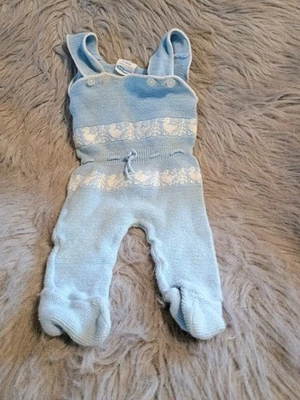 Suéter Mameluco Quiltex Vintage Bebé Niño Azul 6-12 Foto 1 de 4