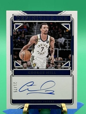 2024-25 Panini National Treasures George Hill tinta definitiva autógrafo/75 Foto 1 de 2