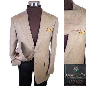 CARROLL & CO Sport Coat Blazer Sz 40R Wool/Silk/Linen Casual Jacket Two Button - Picture 1 of 14