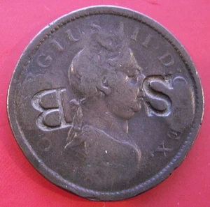 UK / BRITAIN EARLY AUSTRALIAN PROCLAMATION PENNY 1807 COUNTERSTAMPED "S B" - Picture 1 of 3