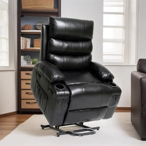 21"large Size Electric Power Lift Recliner Chair Sofa for Elderly, Cozy Fabric - Picture 1 of 36