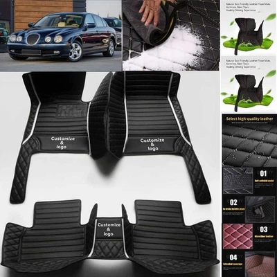 For Jaguar S-Type Car Floor Mats Custom Waterproof Luxury Carpets Auto Liner Foto 1 de 4