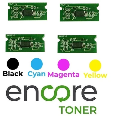 Encore Set Toner Chips for HP 651A CE340A CE341A CE342A CE343A to M700 M775 - Image 1 of 2