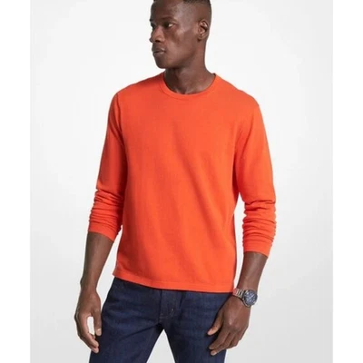 Suéter Michael Kors Naranja Ligero Cuello Redondo Manga Larga Talla L Foto 1 de 4