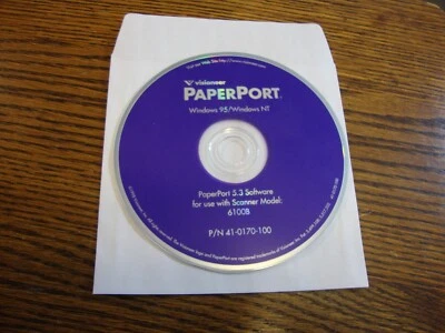 Visioneer PaperPort 6100B Scanner PaperPort 5.3 Software CD Windows 95/NT - Image 1 of 2