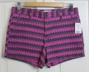 NWT Joe Fresh Pink Print Shorts Womens Size 2 Waist 31 Pockets Stretch 116-32258 - Picture 1 of 4