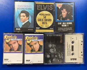 Vintage 1984-1990 Elvis Presley 7 RCA Cassette Tape Lot - Tested Working Clean - Picture 1 of 5