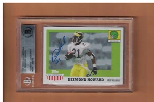 Desmond Howard AUTOGRAPHED 2005 TOPPS MICHIGAN WOLVERINES FOOTBALL CARD SIGNED - Picture 1 of 1